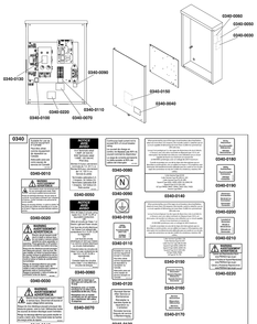 Decals Group - Ats Warning Diagram and Parts List for 040624-00  Briggs and Stratton Generator